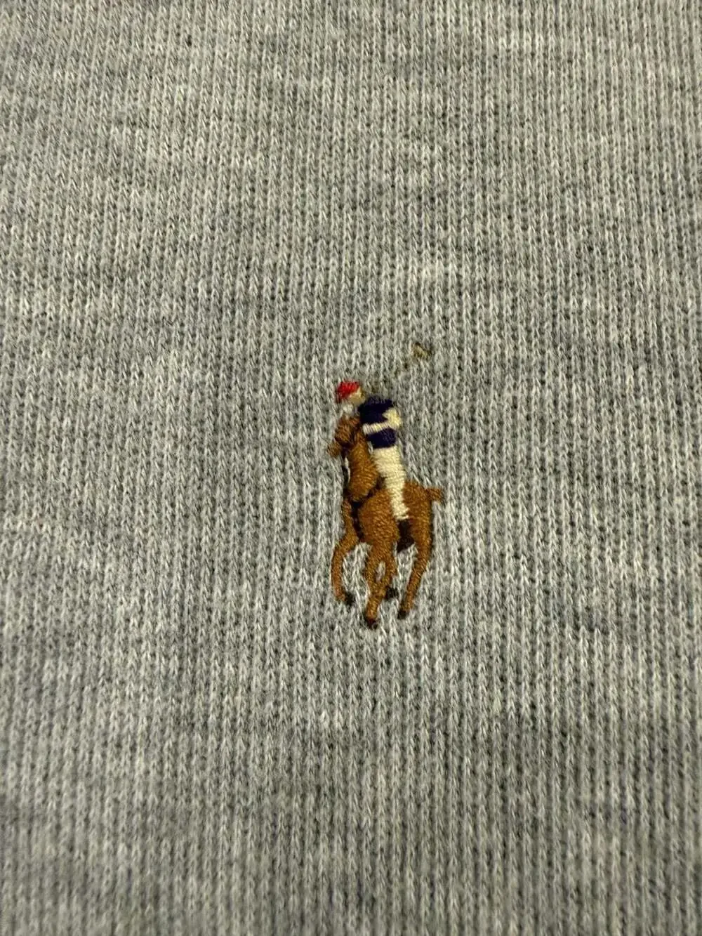 Polo Ralph Lauren Gray Estate Rib Quarter-Zip Pullover